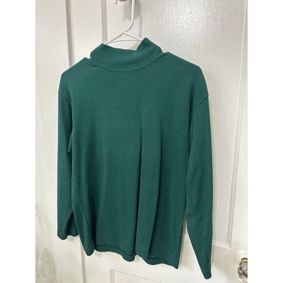 Jennifer Moore women’s size large blue green turtleneck - Picture 2 of 11